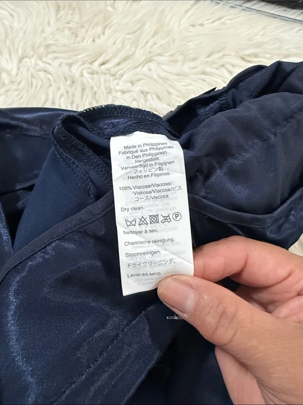 J. Crew Satin-Look Navy Wide-Leg Tie-Waist Pants Size 10